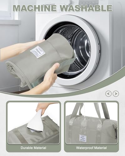 Travel Duffle Bag Carry On Weekender 18x14x8 Gym Work Bags for Women Men (A87-greybrown / X-large)