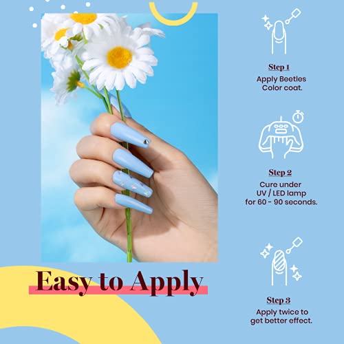 Beetles Baby Blue Gel Polish (D - Creme Blue | Baby Blue)