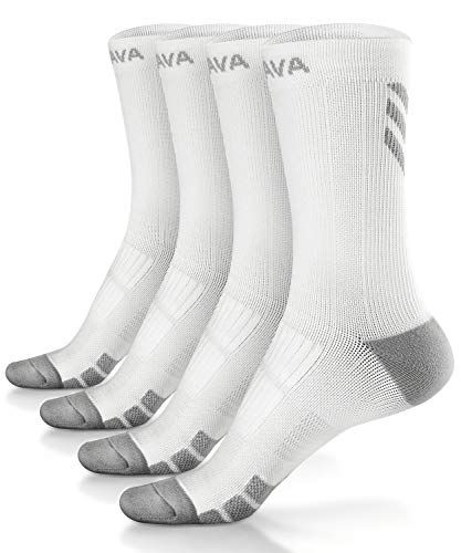 Dri tech Compression Crew Socks 15 (Large-X-Large / White (4 Pairs))