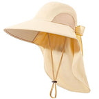 Womens Sun Hat UV Protection (One Size / Beige)