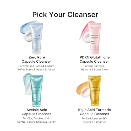 Facial Cleanser PDRN Pink Glutathione Capsule Foam Cleanser (4.23 Ounce)