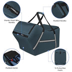 Infant Car Seat Travel Bag for Airplane Compatible with All Nuna Pipa Car Seat and Base (Blue)
