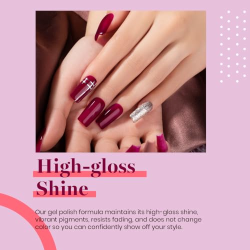 Beetles Wine Red Gel Polish (C - Creme Red | Vanessa Wine)