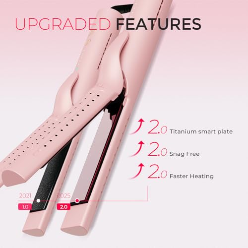 Airflow 2.0 Curling Iron Flat Iron (Pink)