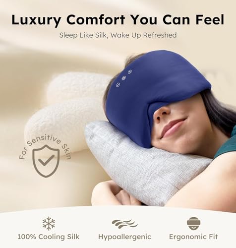 Luxury Bluetooth 5.4 Sleep Mask for Adults (Indigo)