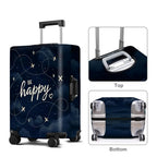 Luggage Cover Washable Suitcase Protector Anti (Be Happy / S(fits 20-22inch suitcase))
