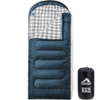 Flannel Sleeping Bag for Adults XL (Aegean Blue)
