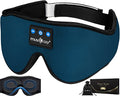 3D Sleep Headphones Bluetooth 5.4 Sleep Mask with HD Speakers (Indigo Blue)