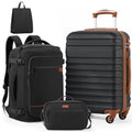 Luggage Set Hardside Suitcase (3 piece set (BP/TB/20) / Charcoal)