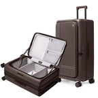 Large Checked Luggage Flat Top Opening (01-Dark Chocolate Americano / Checked 29-Inch (Top Opening, 96L))