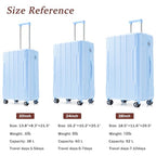 28 Inch Checked Luggage (Sky Blue Single / 28 Inch)