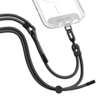 6mm Rope Cross Body Strap with Card (6mm / Flecked Black)