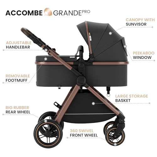 2-in-1 Convertible Baby Stroller for Newborn to Toddler (Copper)