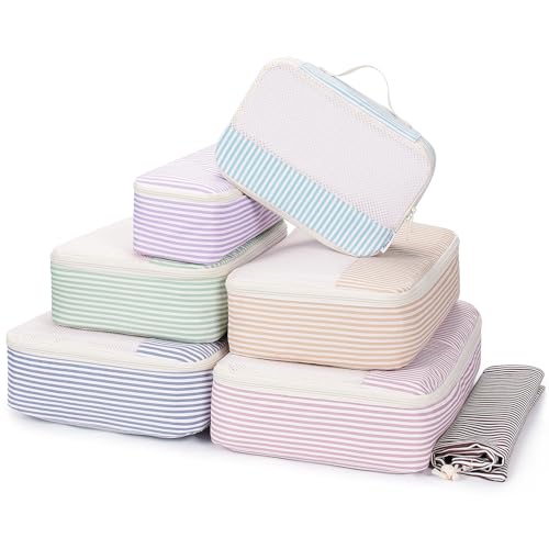 Packing Cubes for Travel (Stripe Combined / 7 Set)