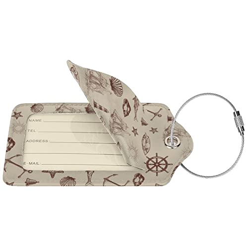 PU Leather Luggage Tag (Passport Stamp)