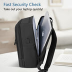 Backpack for Men Business Travel Laptop Backpack with USB Charger Lightweight Anti (15.6MAX" / With Pocket / Black)