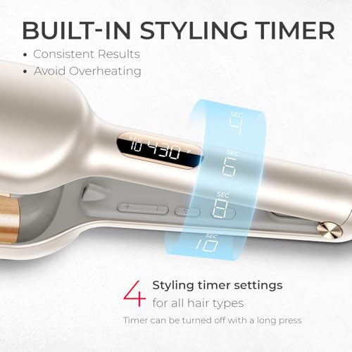 Curling Iron Hair Crimper Waver (Elegant Gold / 1.25 Inch)