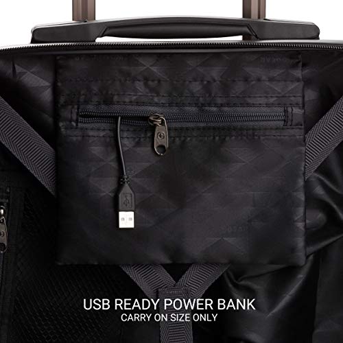 7272 Energie Expandable Hardside Luggage with Spinner Wheels and TSA Lock (Carry-On 19-Inch / Black)