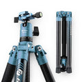 62 Inch Carbon Fiber Tripod for Camera Ultralight Travel Camera Tripod Max Loads Up 22lbs X (Blue)