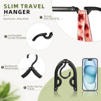 20 Pcs Foldable Plastic Travel Hangers (Black / 20 Pcs)