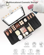 Makeup Bag with LED Mirror (Plaid / Small)