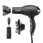 Hair Dryer with Diffuser (Black / 1 Count (Pack of 1))