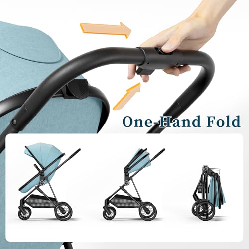 Lite 2.0 Baby Stroller with Newborn to Tollder Mode (Blue)