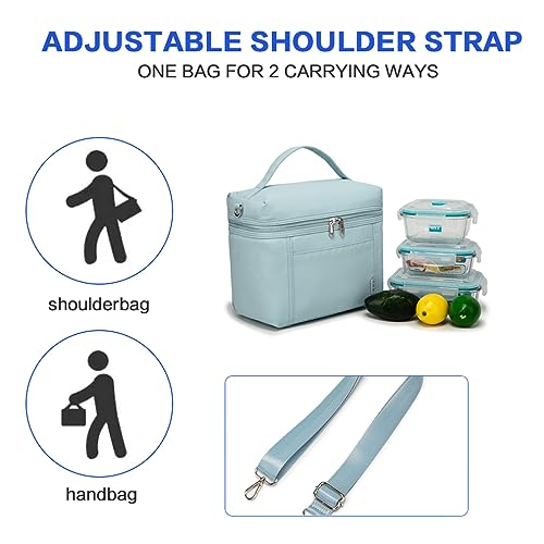 NOL 8L Insulated Lunch Bag for Women (Light Blue / Medium (8 Liters))