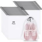 20 Pack Shoe Bags for Travel (Translucent)