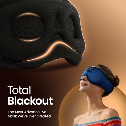 Sleeping Headphones Eye Mask (Dark Blue)