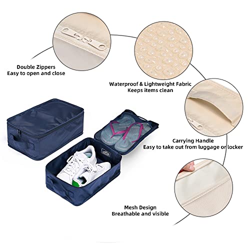 Travel Shoe Bags (Navy / 4 Packs)