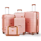 Luggage Sets with Spinner Wheels (Pink / 5 piece sets(20/24/28/DB/TB))