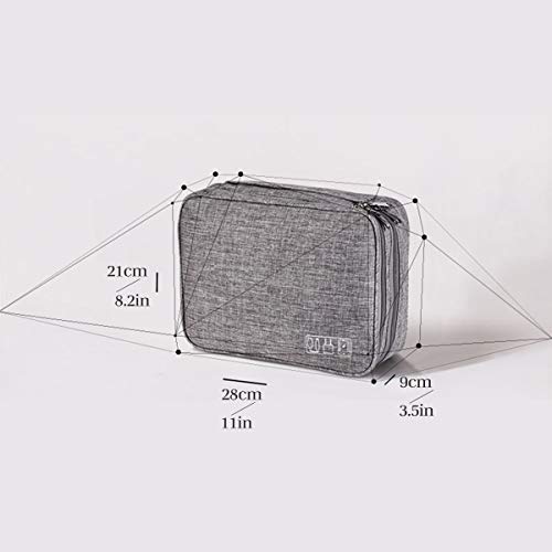 Electronics Travel Organizer (Large / Three layer-Grey)