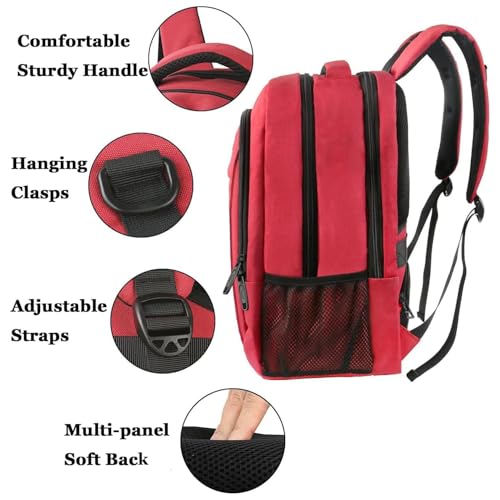Red 15.6 inch Laptop Backpack for Women (15.6 Inch / Red)