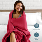 Polar Fleece Blanket (Full/Queen / 12 - Red)