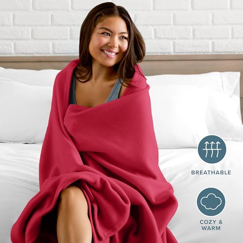 Polar Fleece Blanket (Full/Queen / 12 - Red)