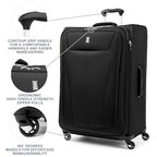Maxlite 5 Softside Checked Luggage Spinner (Checked-Large 29-Inch / Black)