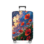 Poppy Flower Luggage Cover (#135 / L(fits 28-30Inch suitcase))