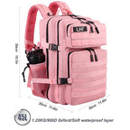 Military Tactical Backpack for Men and Women 45L Army 3 Days Assault Pack Bag Large Rucksack with Molle System Pink (Pink)