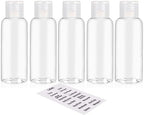 5 Pack 3.4oz Empty Plastic Travel Bottles for Toiletries TSA Approved Leak Proof Squeezable Travel Size Containers Travel Essentials Accessories