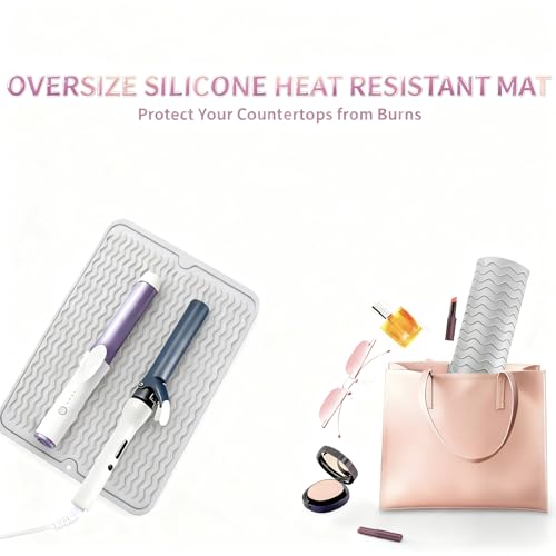 Heat Resistant Mat for Curling Iron (Grey)