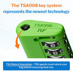 Open Alert TSA Approved Luggage Locks (Green 4 PK)