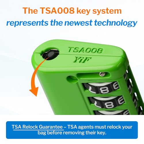 Open Alert TSA Approved Luggage Locks (Green 4 PK)