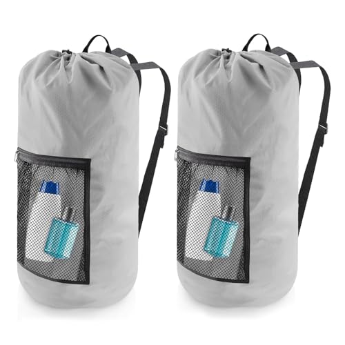 Laundry Bag Backpack (2Pack / Light Gray)