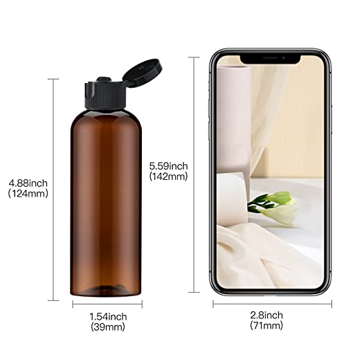 3.4 oz Travel Bottles for Toiletries (Brown)