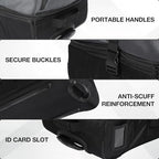 33" Large Rolling Travel Duffle Bag with Wheels and Handle (33" Black/Grey)