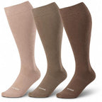 Plus Size Compression Socks for Women 3 Pairs Viscose for Bamboo Wide Calf 15 (5X-Large / 3 Pair-brown)