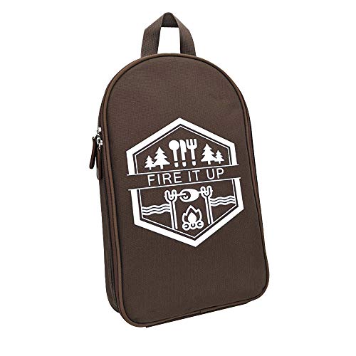 13 PC Grilling and Camping Cooking Utensils Set for The Outdoors BBQ (Brown Lite)