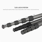 Carbon Fiber Camera Tripod 5 Section 360° Ball Head LS (LS-365CX+LH-47:Maxload 20kg-5 Sections)