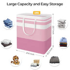 2 Pack Large Laundry Baskets (100L / Pink)